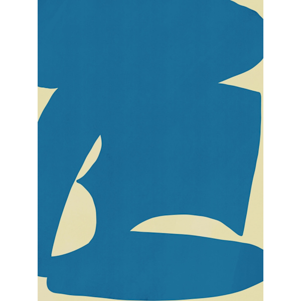 B Cut Out In Blue MultiColor 70x100 cm