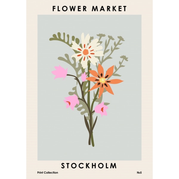 Blomstermarked Stockholm Multicolor