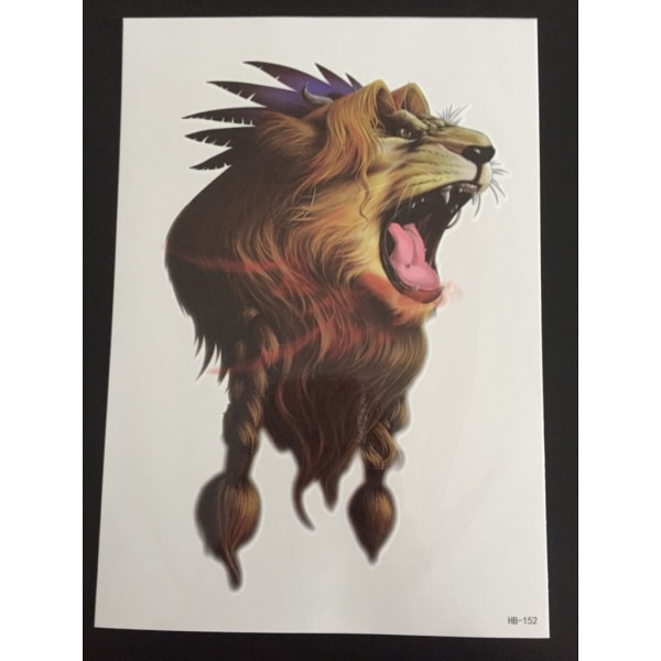 Tillfällig Tatuering 21 x 15cm - lion roar