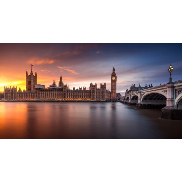 London Palace Of Westminster Sunset MultiColor 50x70 cm