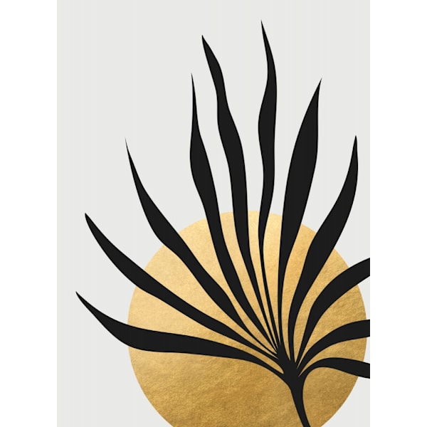 Tropical Sun And Palm Leaf MultiColor 50x70 cm