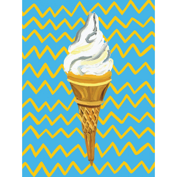 Ice Cream Blue MultiColor 30x40 cm