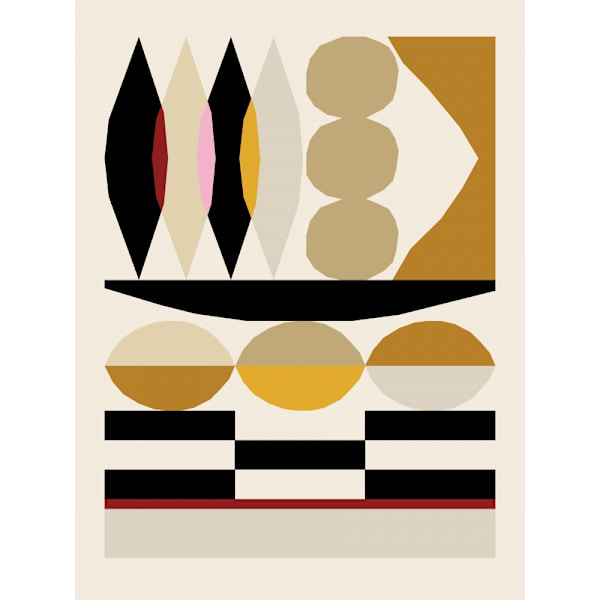 Abstract Composition 25 MultiColor 21x30 cm