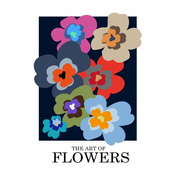 The Art Of Flowers Blue MultiColor 30x40 cm