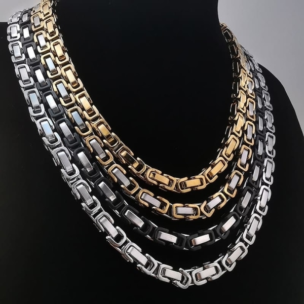 Chain necklace Silver/gold 6mm*50cm