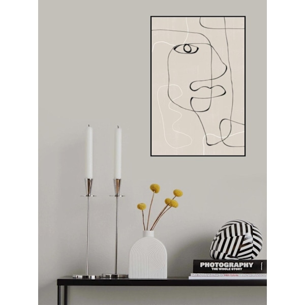 Abstract Face No1. MultiColor 70x100 cm