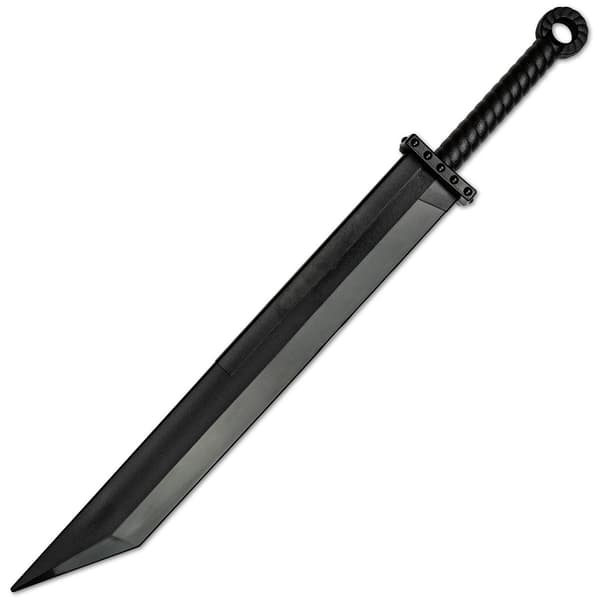 BladesUSA - Martial Arts Training Equipment - Polypropylene Training Sword -E476-PP Black