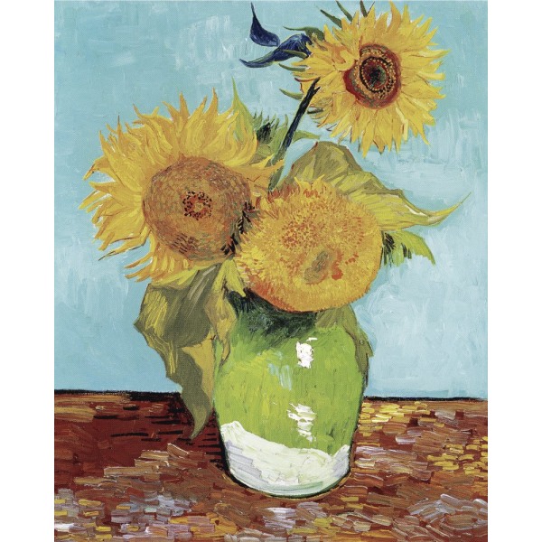 Vase With Three Sunflowers MultiColor 30x40 cm