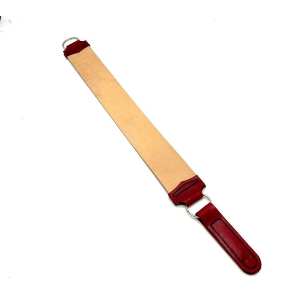 Håndlavet strigel / rem af svensk læder fra Tärnsjö - rød Red one size