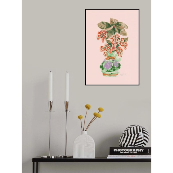 Blomstrende Vase I Rød MultiColor 70x100 cm