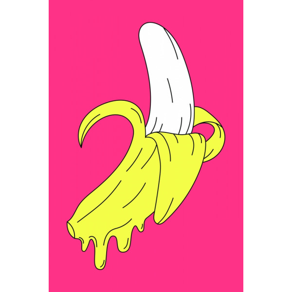 Melting Pink Banana MultiColor 50x70 cm