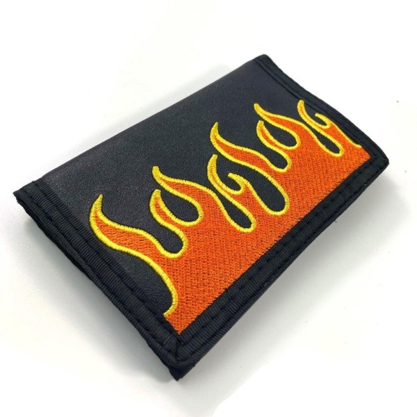 Wallet Flames Black