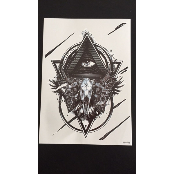 Midlertidig tatovering 21 x 15cm - All seeing eye