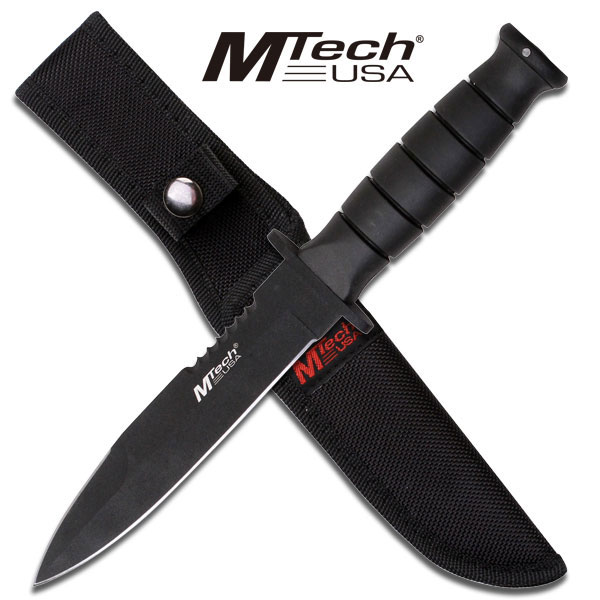 MTech USA MT-575 FIXED BLADE KNIFE 10.5" OVERALL Black