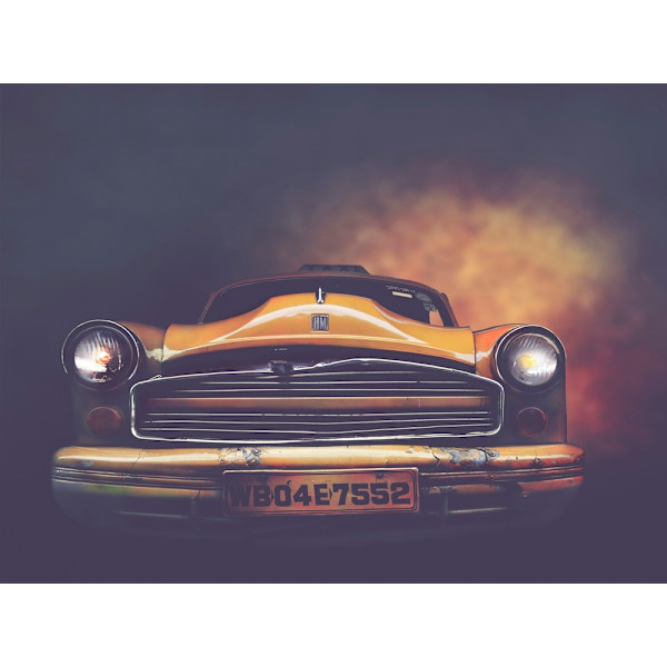 Kolkata Taxi MultiColor 21x30 cm