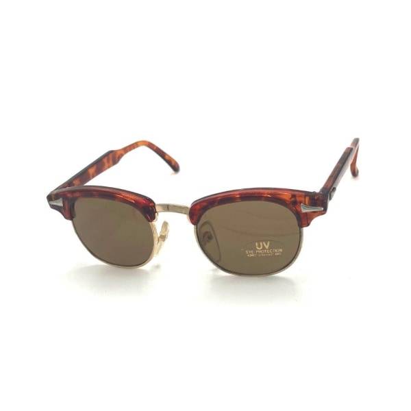 Skilpaddefargede solbriller med mørkebrun linse