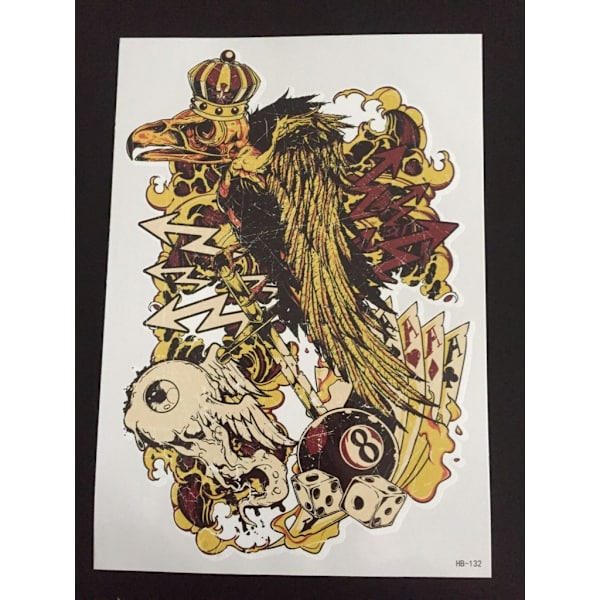 Tillfällig Tatuering 21 x 15cm - lucky dead volture