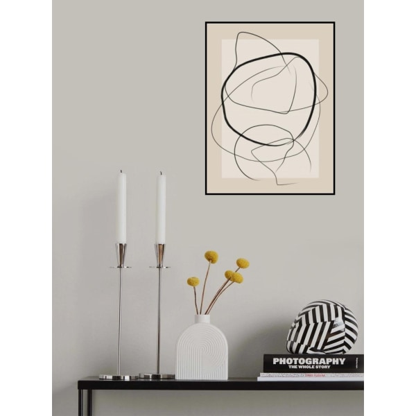 Soft Abstract Lines Art MultiColor 70x100 cm