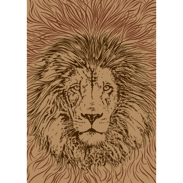 Lion Portrait N King Of The Beasts MultiColor 70x100 cm