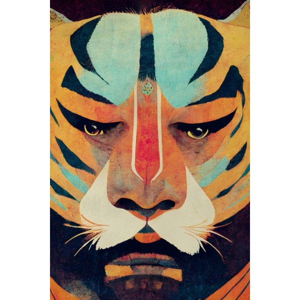 Strong Tiger MultiColor 30x40 cm