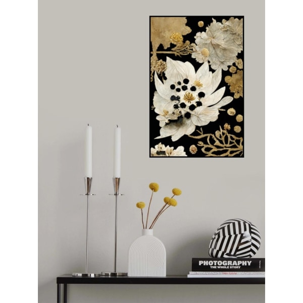 Beige Tørrede Blomster MultiColor 70x100 cm