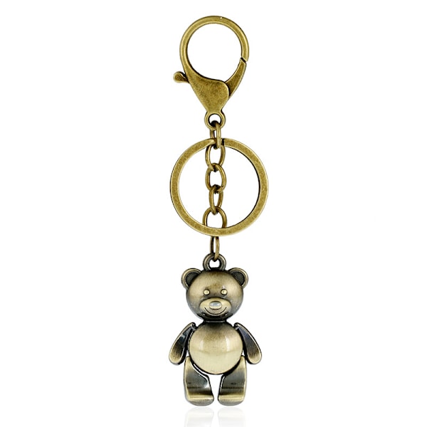 Nice Keyring in SteamPunk-style - teddy bear