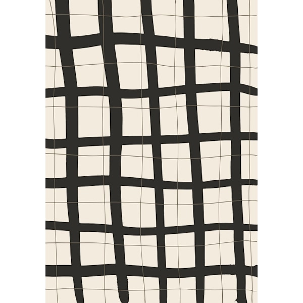 Black Grid MultiColor 50x70 cm