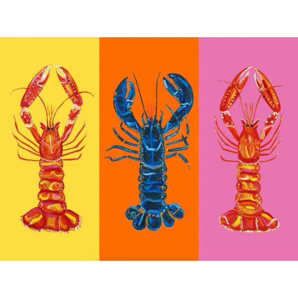 Lobster Langoustines Pop Art 3 MultiColor 30x40 cm