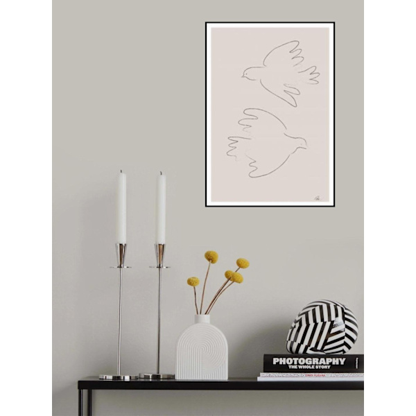 Two Doves MultiColor 30x40 cm
