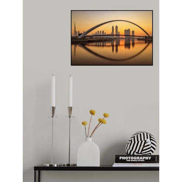 Sunrise At The Dubai Water Canal MultiColor 21x30 cm