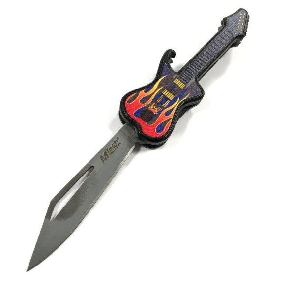 MTech USA - MT-1038 - Kniv med gitardesign Flammor