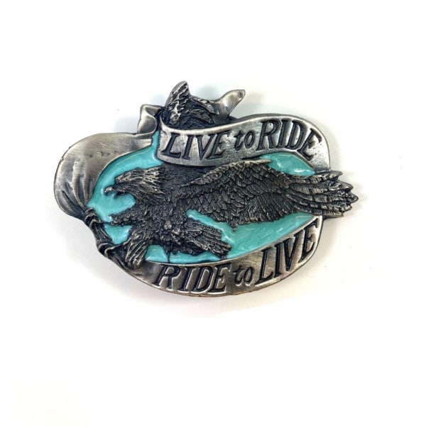 Belt Buckle - Live to ride Multicolor