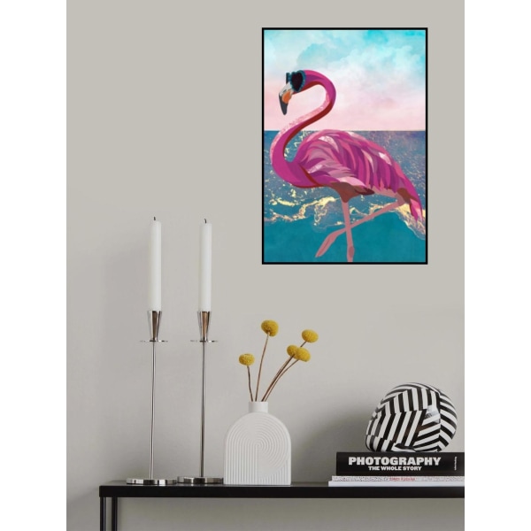 Flamingo Goes To The Beach MultiColor 21x30 cm