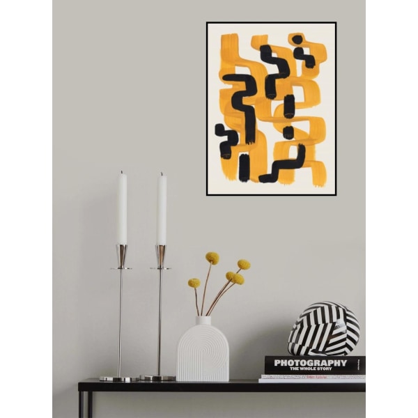 Mustard Wiggle No2 MultiColor 50x70 cm