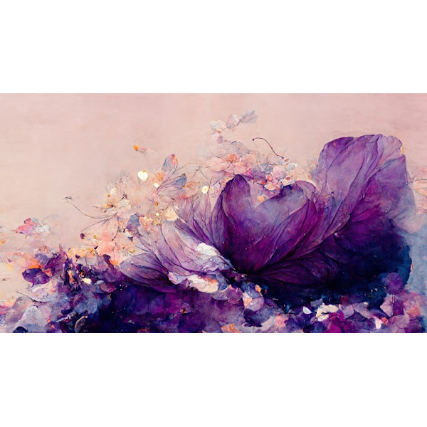 Purple Wild Flowers MultiColor 70x100 cm