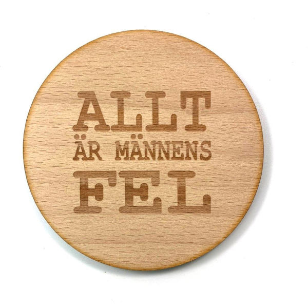 Glasunderlägg i trä - Männens fel Brun