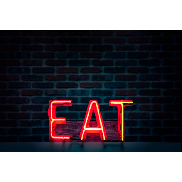 Eat In Neon MultiColor 70x100 cm