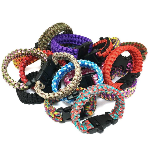 Simple Paracord bracelet LightYellow orange gul svart