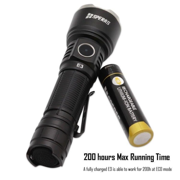 SPERAS E3 1300 Lumen Svart