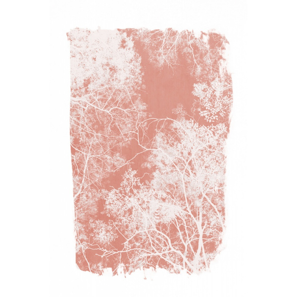 Pink Tree Foliage Silhouette MultiColor 50x70 cm
