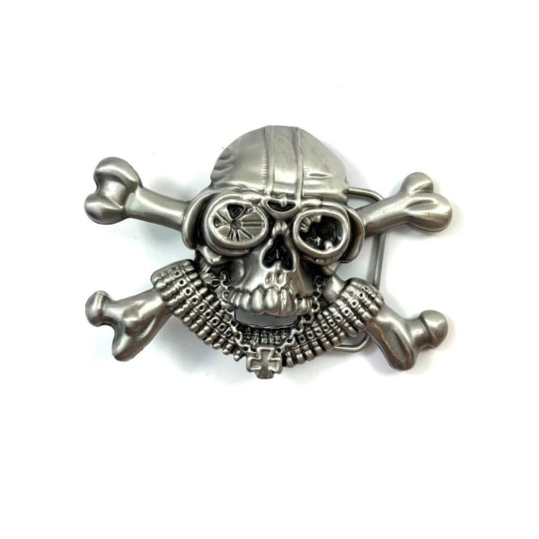 Belt Buckle - Skull and bones Multicolor