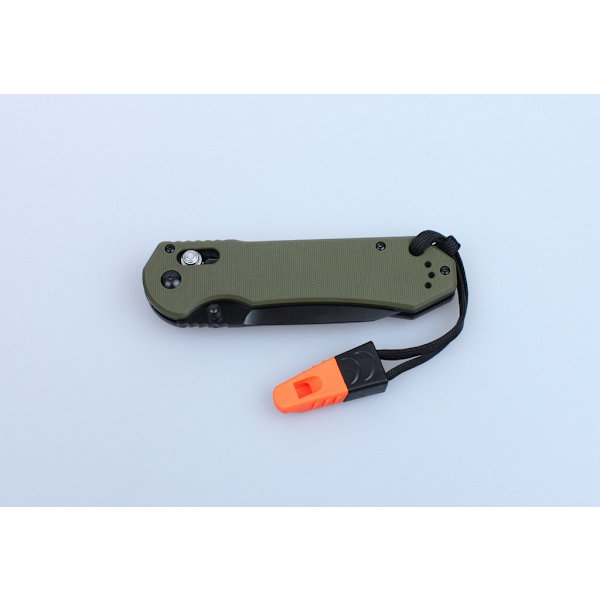 GANZO G7453 Green with whistle - knife folding knife grön