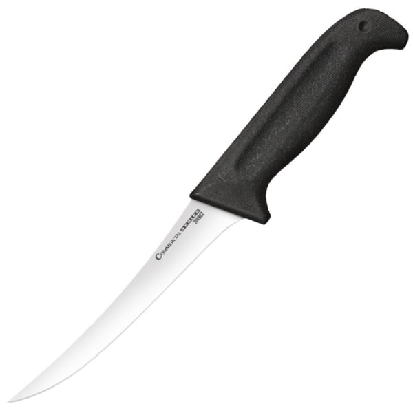 Kaldt stål – stiv buet utbeningskniv (kommersiell serie) Black