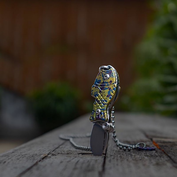 SanRenMu - 6171 - luxary knife in shape of fish - lockless slipjoint Multicolor