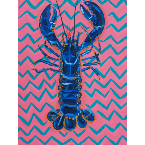 Lobster On Zigzag MultiColor 30x40 cm