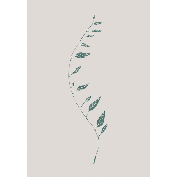 Wavy Branch Green MultiColor 30x40 cm
