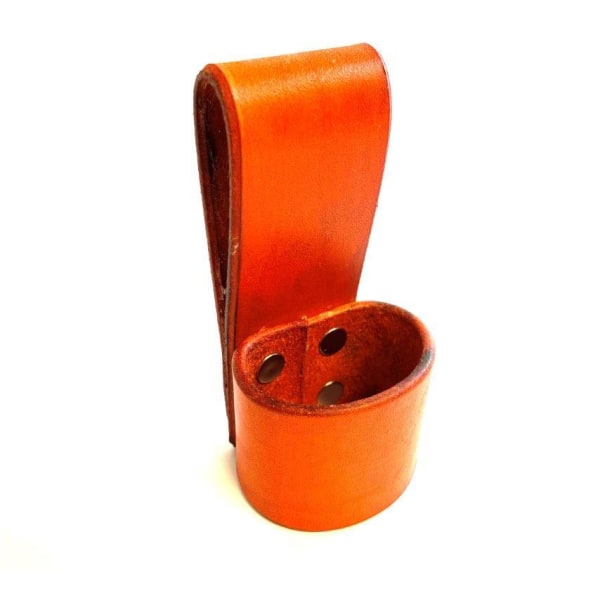 Håndlavet bælteholder til økser og værktøj - svensk premium læder Orange