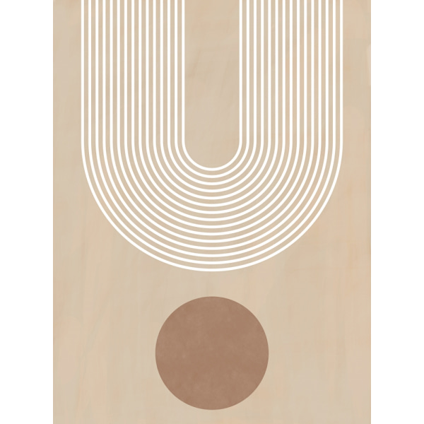 Beige Arc Poster No.3 MultiColor 50x70 cm