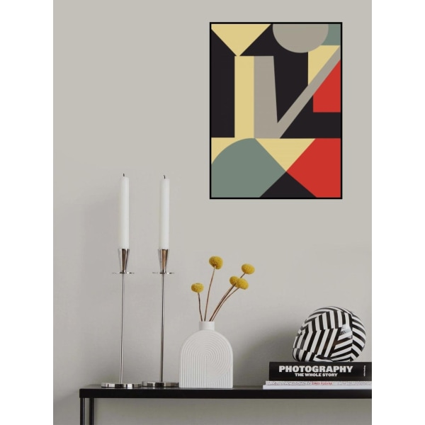 Retro Farve Geometrisk Design 03 MultiColor 30x40 cm