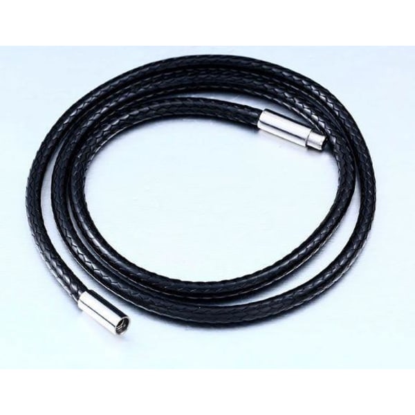 Braided imitation leather necklace 3mm*50cm